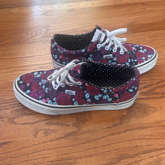 Vans floral Sneakers - Black and Red - Picture 1 of 6